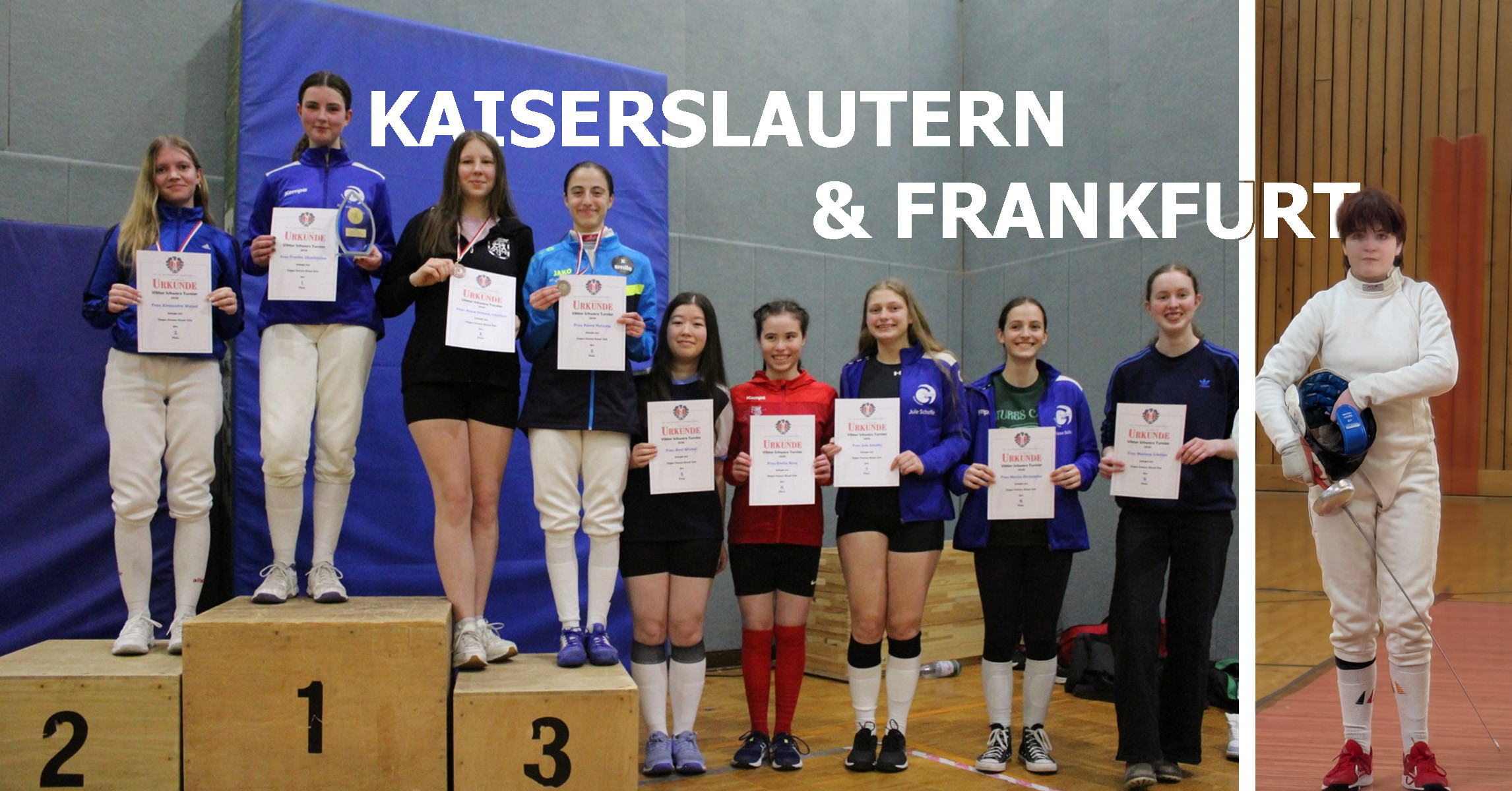 Siegerehrung bei Fechtturnier mit Teilnehmern aus Kaiserslautern und Frankfurt Allstars am 22.02.2026