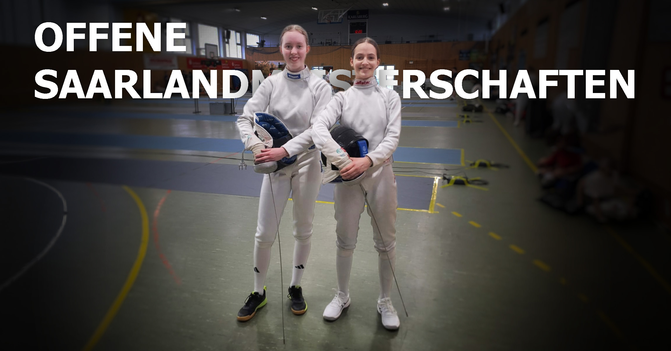 Zwei junge Fechterinnen bei den offenen Saarlandmeisterschaften 2026