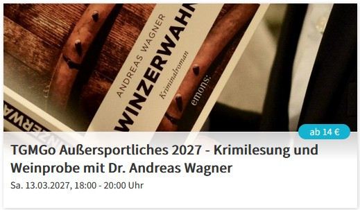 Buch Winzerwahn von Andreas Wagner, Krimilesung mit Dr. Andreas Wagner, Screenshot vom 19.06.2026