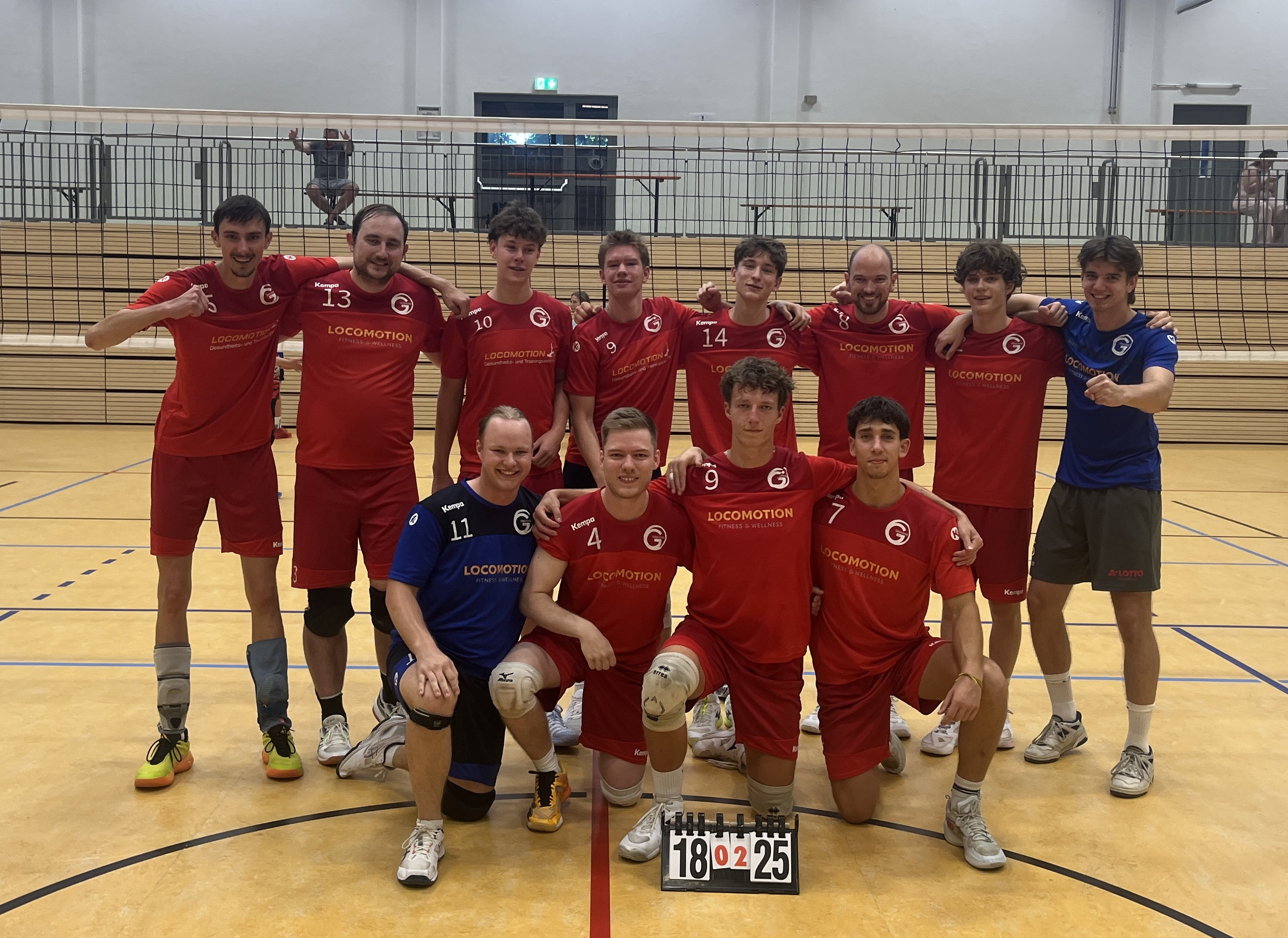 Volleyballteam Herren II Saison 2026/27 nach Spielgewinn in der Halle