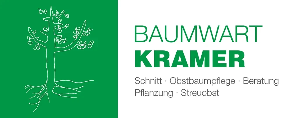 Logo von Baumwerk Kramer mit den Leistungen Schnitt, Obstbaumpflege, Pflanzung und Streuobstwiese