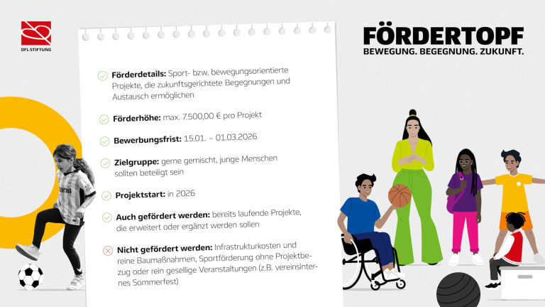 DFL Stiftung Factsheet 2026 – Informationen zur Sportförderung und Bewerbung DFL Stiftung Factsheet 2026 mit Förderdetails zu sport- und bewegungsorientierten Projekten, Bewerbungsfrist und Zielgruppe