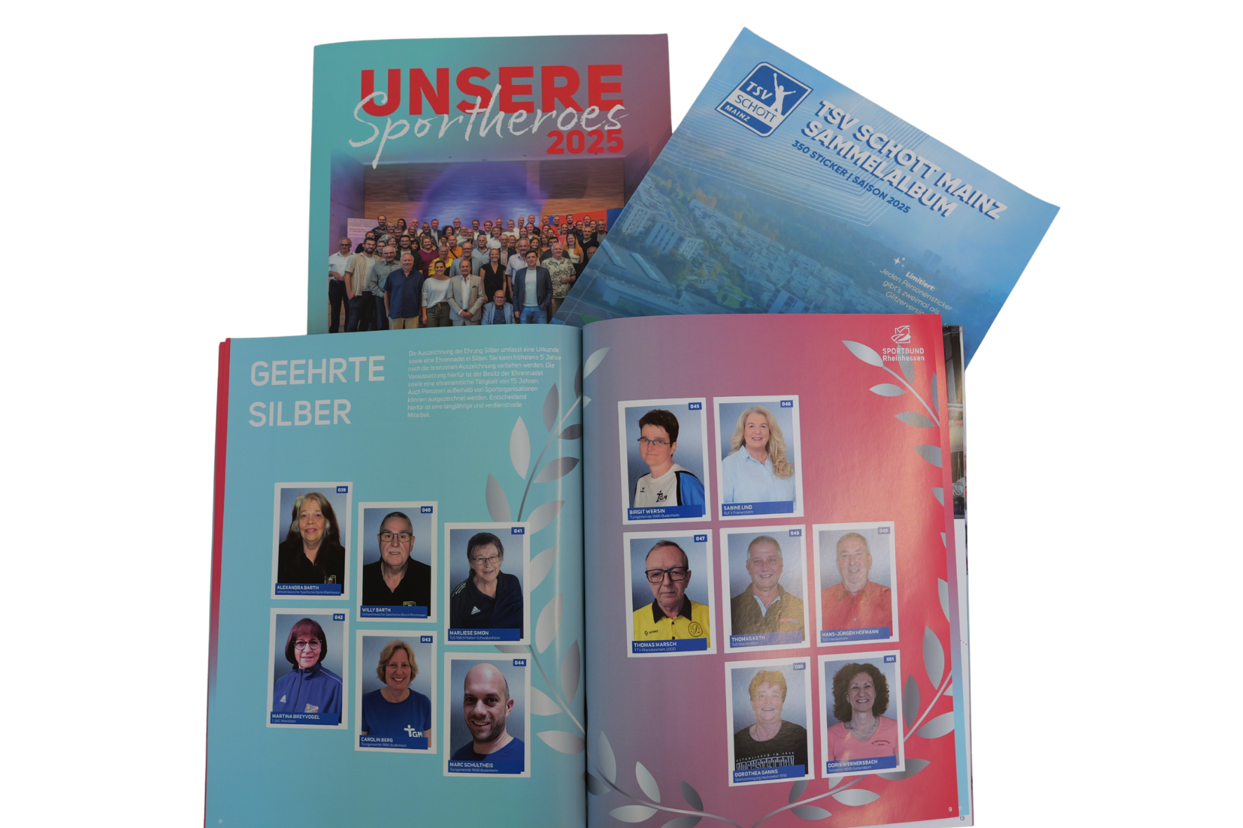 Unsere Sportheroes 2025 und TSV Schott Mainz Sammelalbum mit Ehrungen und Porträts im Sportbund Rheinhessen