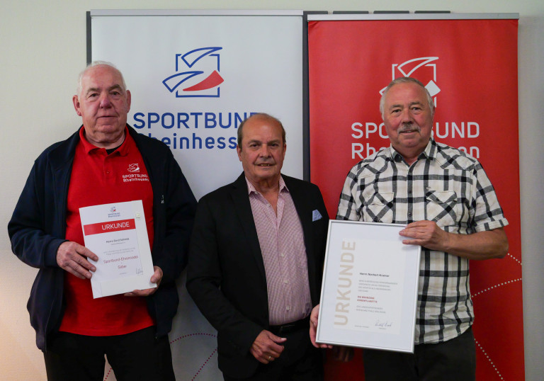 Ehrung beim Sportbund Rheinhessen in Mainz-Bingen mit Urkundenverleihung