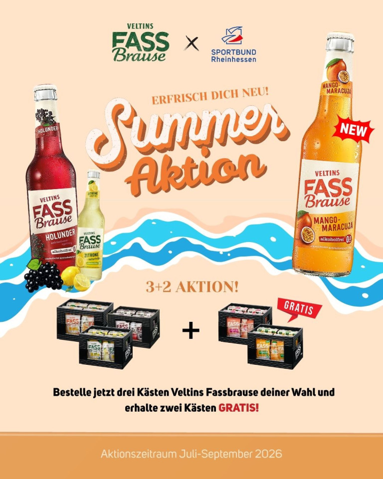 Veltins Fassbrause Summer Aktion mit Holunder, Zitrone und Mango-Maracuja – 3+2 Gratis-Kästen Angebot