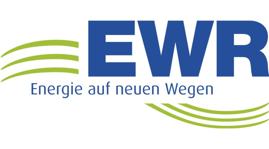 EWR Logo mit Slogan 'Energie auf neuen Wegen'