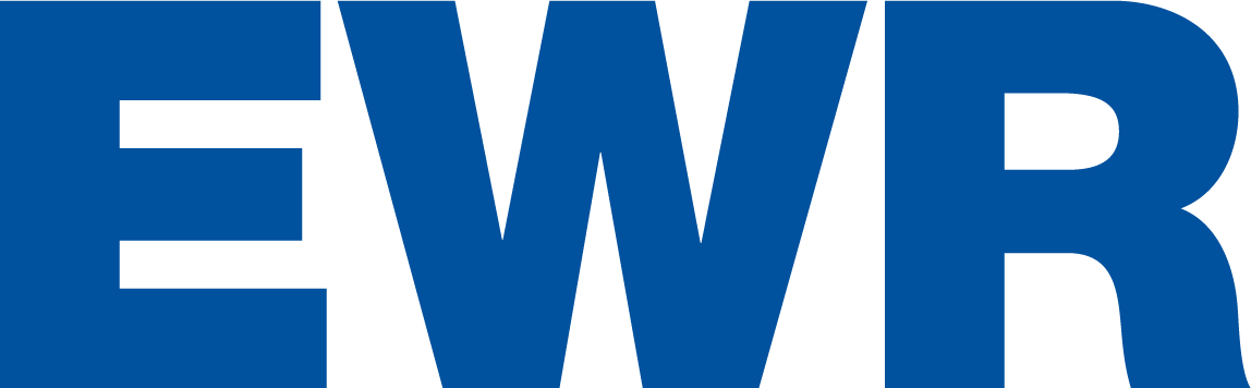 EWR Logo mit Wortmarke in RGB-Farben