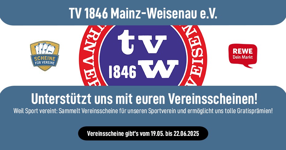 TV 1846 Mainz-Weisenau Vereinsscheine Unterstützung