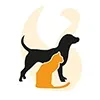 Rundes Logo mit Hund und Katze, 100px Durchmesser