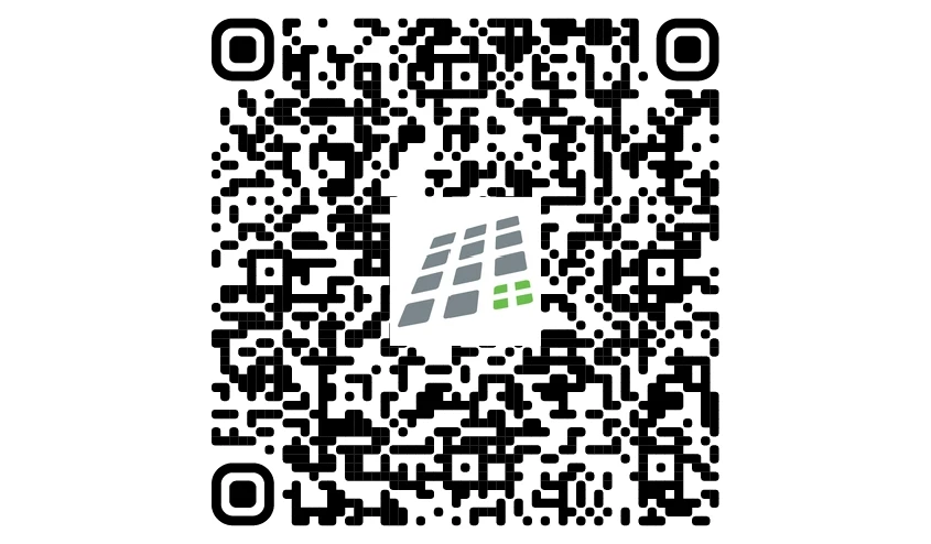 QR-Code mit integriertem Logo in der Mitte zum schnellen Scannen