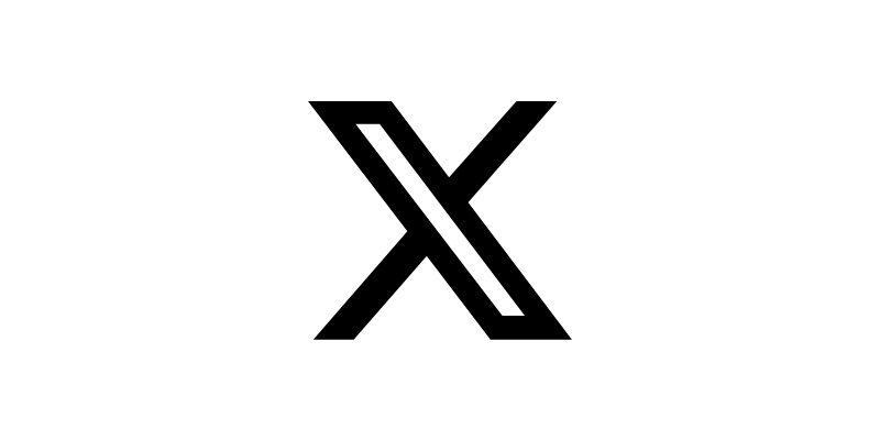 Logo X in RGB, große Version, schwarz auf weißem Hintergrund
