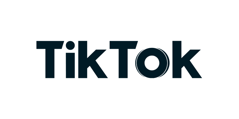TikTok Logo in großer RGB-Darstellung auf weißem Hintergrund