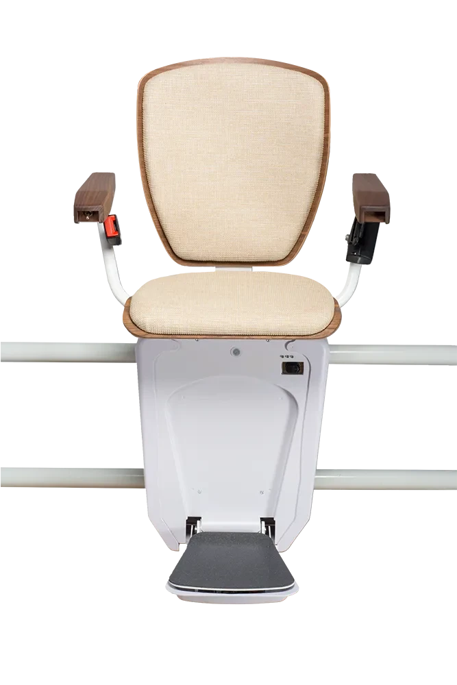 Treppenlift Alpha Exclusive mit Marmor-Optik, Sitz und Armlehnen