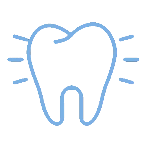 Piktogramm eines Zahns als Symbol für Parodontose