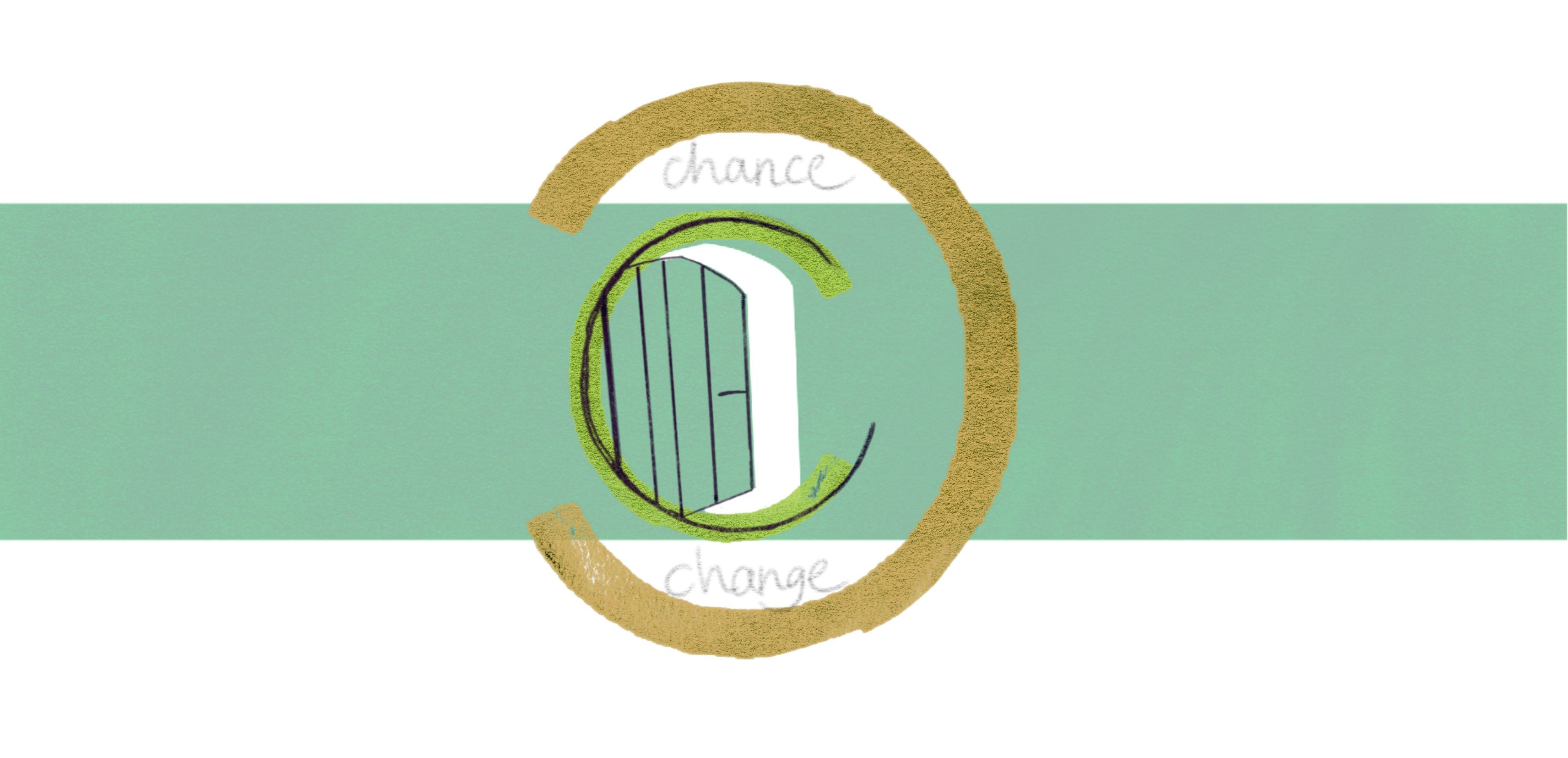 Illustration zum Thema Widerstand in Veränderungsprozessen: offene Tür als Symbol für Chance und Change