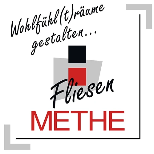 Logo Fliesen Methe – Wohlfühl(t)räume gestalten Logo von Fliesen Methe mit dem Slogan 'Wohlfühl(t)räume gestalten'