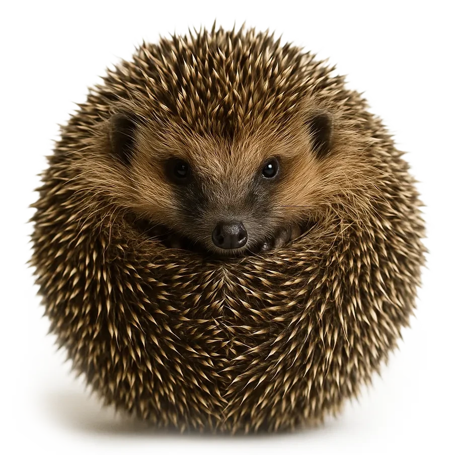ChatGPT Bild eines zusammengerollten Igels am 7. Oktober 2025