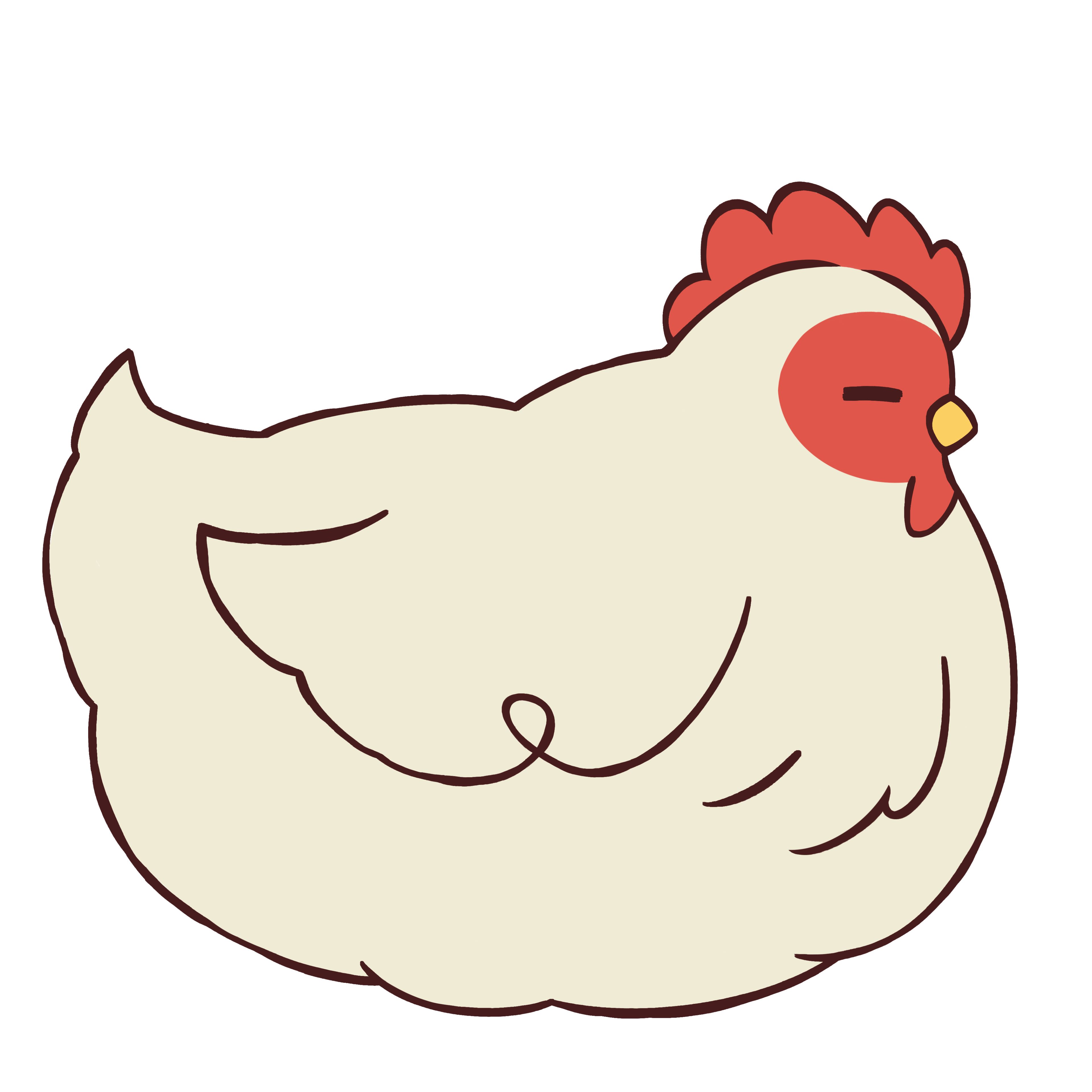 Maskottchen Huhn Illustration, lustiges Maskottchen-Design