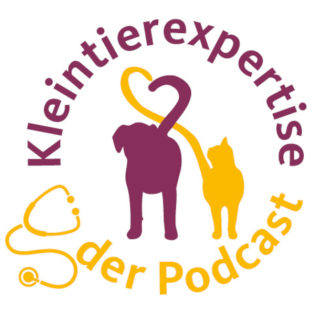 Logo von Kleintierexpertise – der Podcast, der Tiermedizin einfach und verständlich erklärt, mit Hund, Katze und Stethoskop
