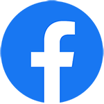 Facebook Logo in blauem Kreis