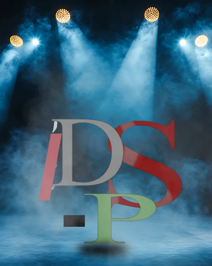 Screenshot vom 12.01.2026 mit beleuchteter Bühne und großen Buchstaben DS-P im Vordergrund