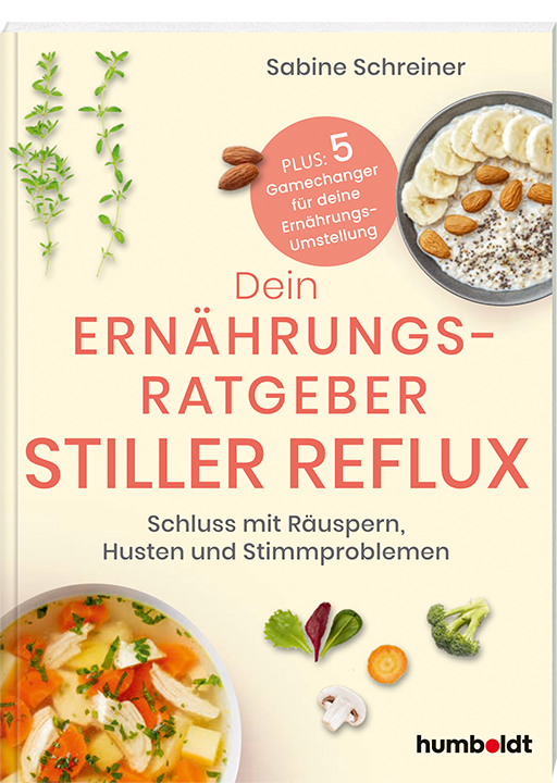 Buchcover Ernährungsratgeber Stiller Reflux mit Tipps zur Ernährung bei Refluxbeschwerden