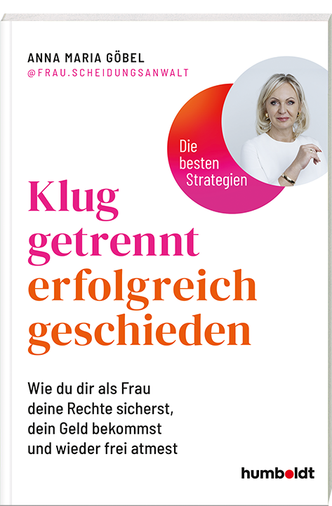 Buchcover Klug getrennt erfolgreich geschieden mit Untertitel und Porträt einer Frau, ISBN 9783842643048