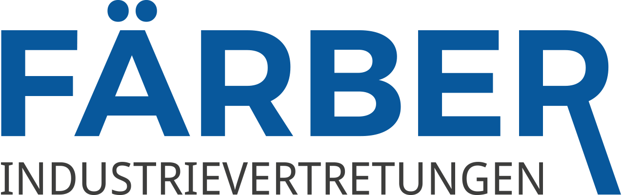 Logo mit dem Schriftzug 'Färber' in blauer Schrift