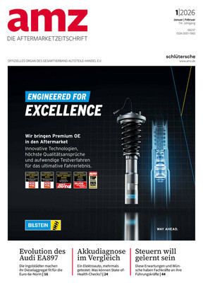 Bilstein Stoßdämpfer Werbeanzeige mit Slogan Engineered for Excellence und Qualitätsauszeichnungen