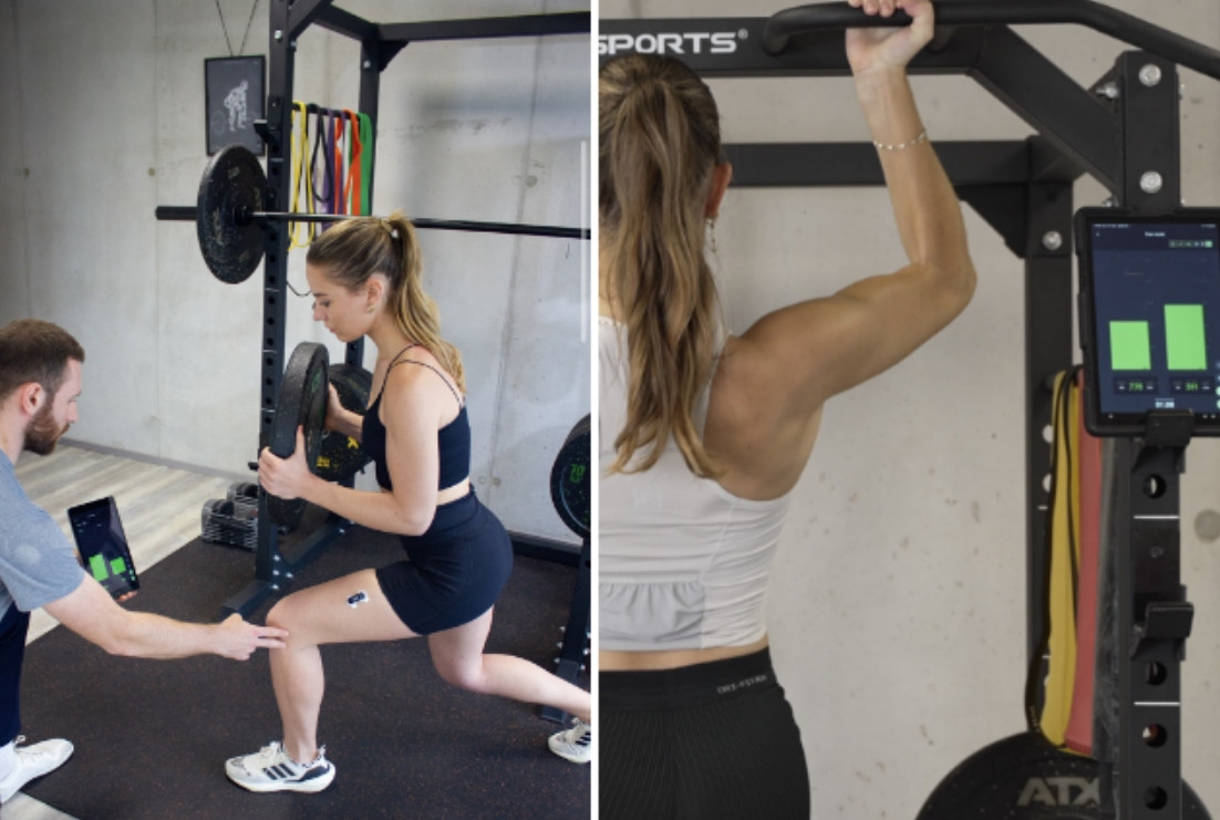 Bildschirmfoto von Fitnessübungen mit Langhantel und Klimmzug an einer Stange, aufgenommen am 27.04.2026 in der App Asana