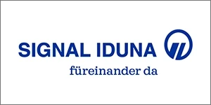 Signal Iduna Logo mit Slogan füreinander da