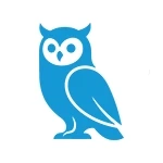 Icon Eule Peine – blaues Eulen-Symbol auf weißem Hintergrund