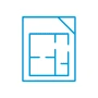 Icon der Raumausstatter-Innung mit Grundriss-Symbol