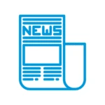 Icon Presse und Öffentlichkeit – Symbol einer Zeitung für Pressearbeit und Öffentlichkeitsarbeit