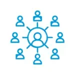Icon Netzwerk – Symbol für Vernetzung und Kommunikation