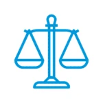 Icon Rechtsbeistand: Symbol einer Waage als Zeichen fr rechtlichen Beistand