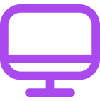 fi-rr-computer Icon: Lila Computer Symbol