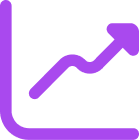 fi-rr-chat-arrow-grow Icon: Aufwärtspfeil für Wachstum und Chat-Statistiken