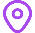 fi-rr-marker Symbol als violener Standort-Marker Icon