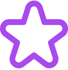 fi-rr-star lila Umriss Stern Icon