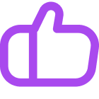 fi-rr-thumbs-up Symbol: Lila Daumen hoch Icon