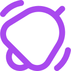 fi-rr-bell-ring Icon einer klingelnden Glocke in Lila