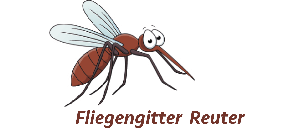 Comic-Mücke als Symbol für Fliegengitter und Insektenschutz