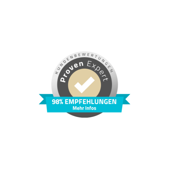 Proven Expert Auszeichnung mit 98% Empfehlungen – Kundenbewertungen Siegel