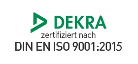 DEKRA Zertifikat Logo nach EN ISO 9001:2015