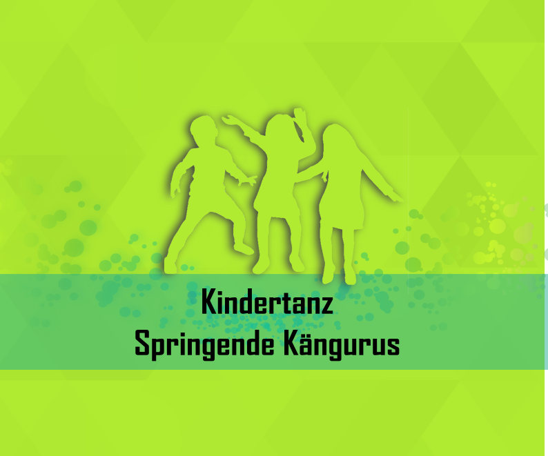 Headerbild für Blog zum Kindertanz mit springenden Kindern und dem Titel 'Kindertanz Springende Kängurus'