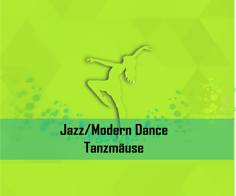 Headerbild fr Blogbeitrag Jazz/Modern Dance Tanzm4use mit tanzender Silhouette auf grnem Hintergrund