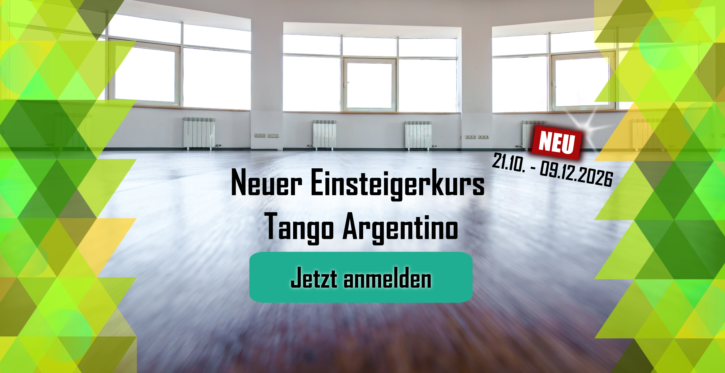 Headerbild zum Blogartikel: Neuer Einsteigerkurs Tango Argentino, jetzt anmelden