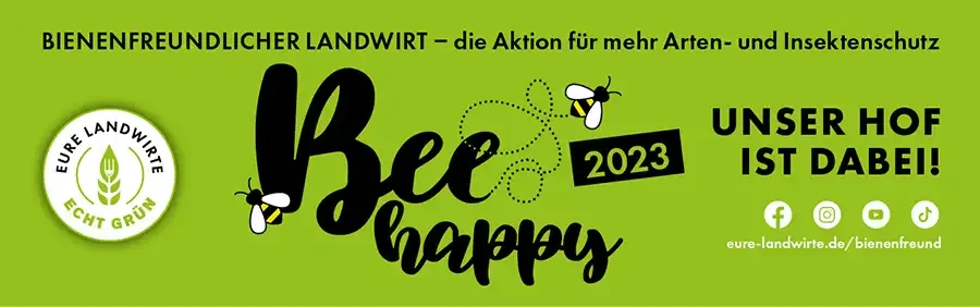 Bienenfreundlicher Landwirt Bee Happy Aktion für mehr Bienenfreundlichkeit