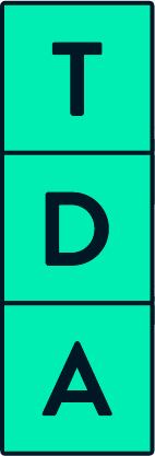 TDA Logo in RGB Farben, responsives Design